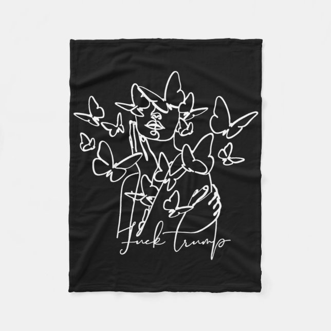 Anti Trump 86 45 Uni Erwachsene Cartoon Fleecedecke (Vorderseite)