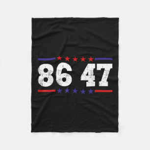 Anti Trump 86 47 Politischer Humor Retro Vintag Fleecedecke