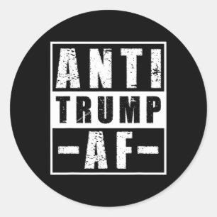 Anti-Trump-AF-Shirt Fette Liberale Politische Sati Runder Aufkleber