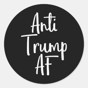 Anti Trump Af Shirt Resist 45 Impeach Protest 2 Runder Aufkleber