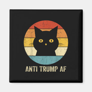 Anti Trump Af T-Shirt Retro Funny Anti Trump Katze Magnet