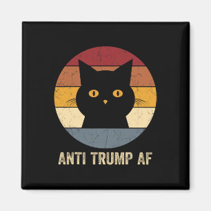 Anti Trump AF T-Shirt Retro Lustig Anti Trump Katz Magnet