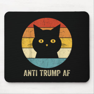 Anti Trump AF T-Shirt Retro Lustig Anti Trump Katz Mousepad