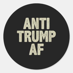 Anti Trump Af - Vintager Stil - Runder Aufkleber