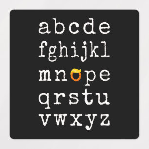 Anti-Trump Alphabet - Nope V Etiketten