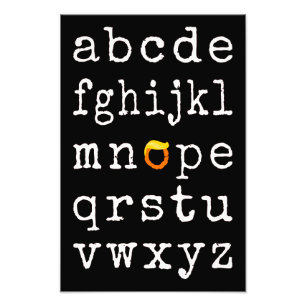 Anti-Trump Alphabet - Nope V Fotodruck