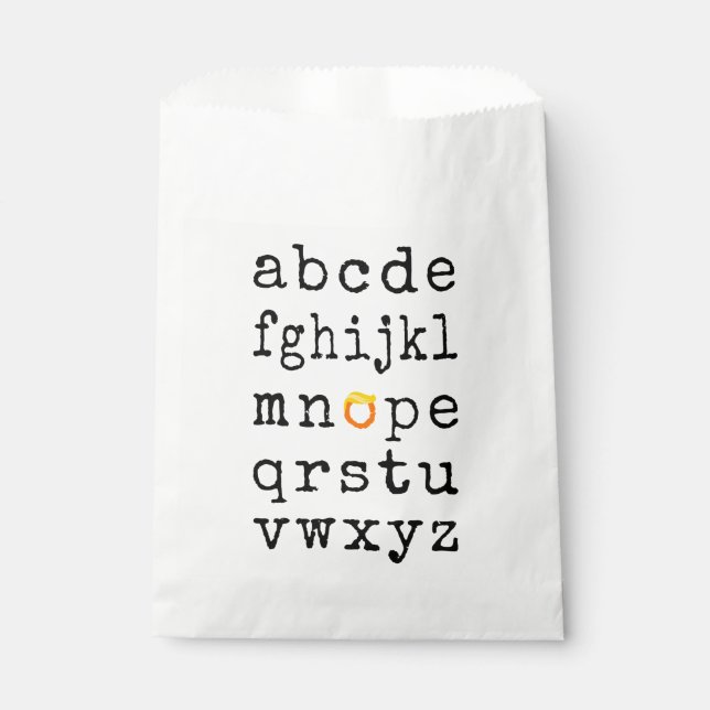 Anti-Trump Alphabet - Nope V Geschenktütchen (Vorderseite)