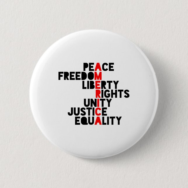 Anti-Trump Amerika Bedeutung Button (Vorderseite)