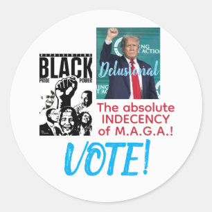 Anti-Trump Anti-MAGA kulturelle Aneignung Runder Aufkleber