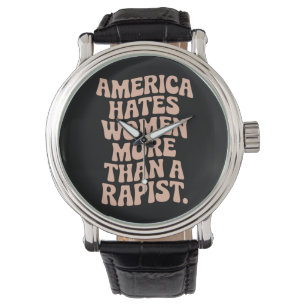 Anti-Trump-Anti-MAGA-Protest Feministische Aktivis Armbanduhr