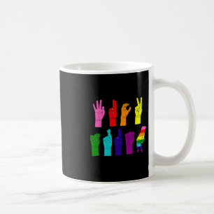 Anti-Trump ASL-Gebärdensprache LGBTQ+-Protest  Kaffeetasse