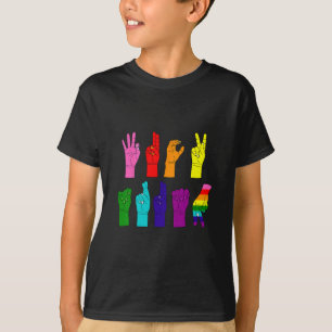 Anti-Trump ASL-Gebärdensprache LGBTQ+-Protest T-Shirt