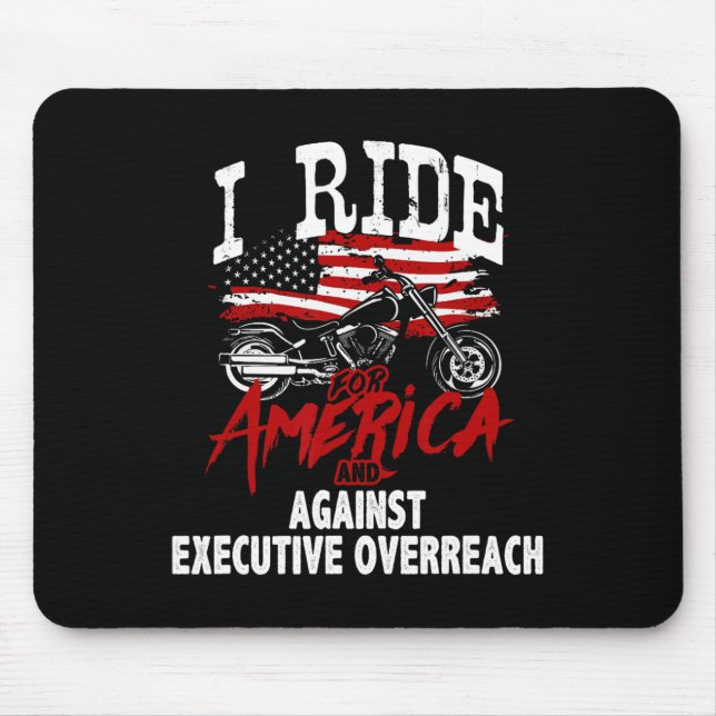 Anti Trump Biker Resist Against Executive Overreac Mousepad (Vorne)
