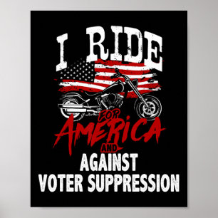 Anti Trump Biker widersetzt sich der Unterdrückung Poster