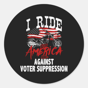 Anti Trump Biker widersetzt sich der Unterdrückung Runder Aufkleber