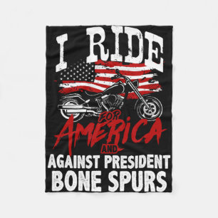 Anti Trump Biker widersetzt sich Präsident Bone Sp Fleecedecke