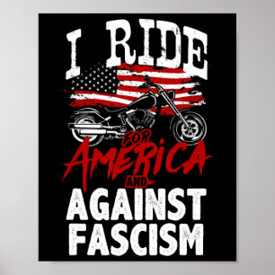 Anti-Trump-Biker widerstehen faschistischem Protes Poster