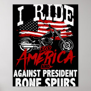 Anti-Trump-Biker widerstehen Präsident Knochenspu Poster