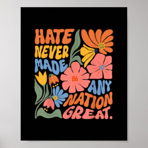 Anti-Trump-Blumen-Demokrat-Präsident-Liberal Poster