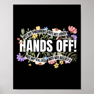 Anti-Trump-Blumenwiderstand Nicht Mein Präsident H Poster