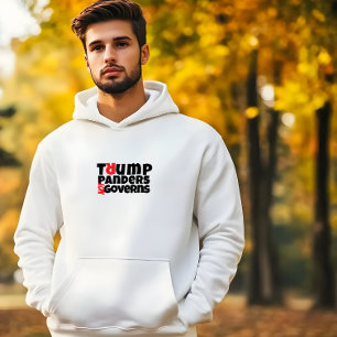 Anti-Trump-Botschaft schwarz rot Hoodie