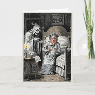 Anti Trump Christmas Carol, Scrooge Epstein Parody Feiertagskarte