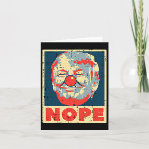 Anti Trump Clown Vintag Retro Impeach No Donald Karte