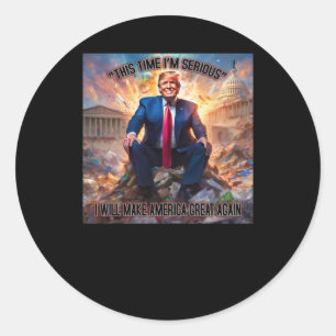 Anti-Trump Diesmal bin ich ein ernster Aufkleber
