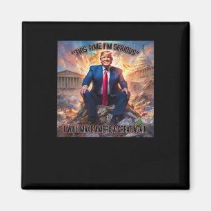 Anti-Trump Diesmal bin ich ein ernster Aufkleber Magnet