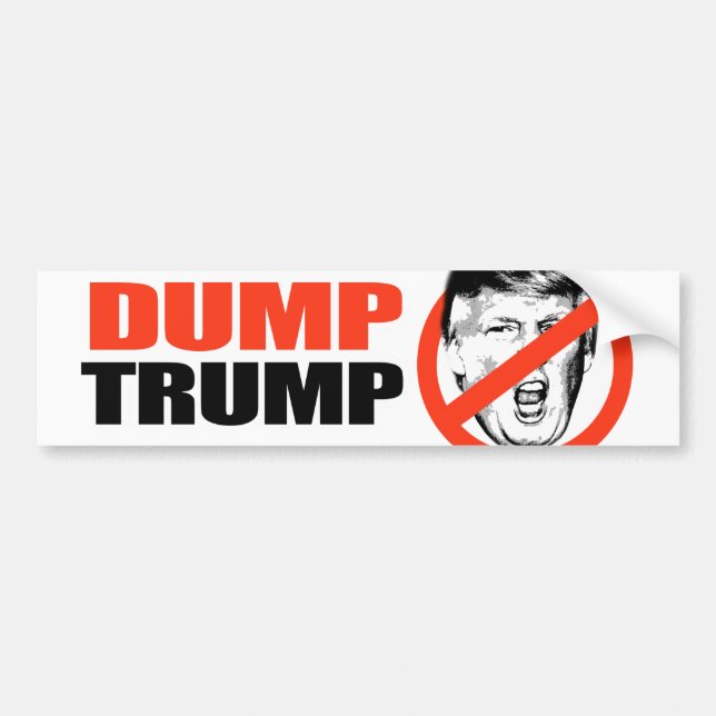 ANTI-TRUMP - DUMP-TRUMPF - .PNG AUTOAUFKLEBER (Vorne)