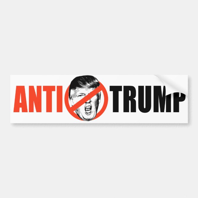 ANTI-TRUMP FAHNE - AUTOAUFKLEBER (Vorne)