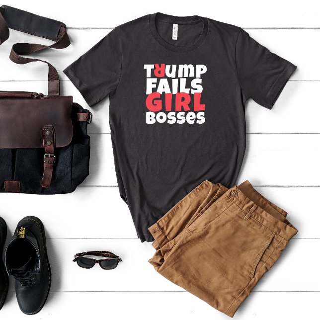 Anti-Trump feministischen Protestmotto rot schwarz T-Shirt (Von Creator hochgeladen)