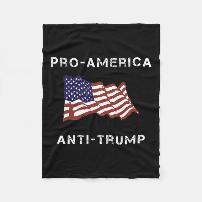 Anti-Trump-Flagge der USA Fleecedecke (Vorderseite)