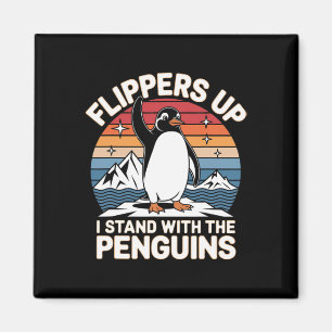 Anti Trump Flossen hoch Ich stehe hinter den Pingu Magnet