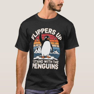 Anti Trump Flossen hoch Ich stehe hinter den Pingu T-Shirt