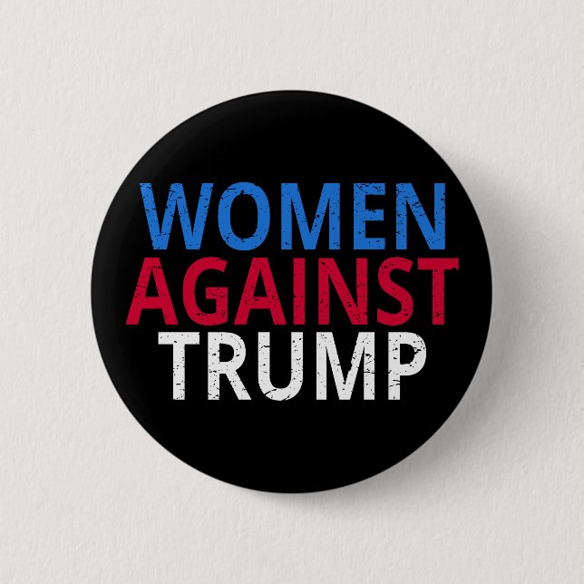 Anti-Trump - Frauen gegen Trump Button (Vorderseite)