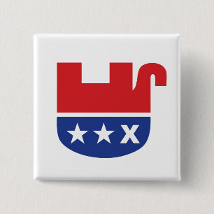 Anti-Trump GOP Republikanische tote Elefanten Button