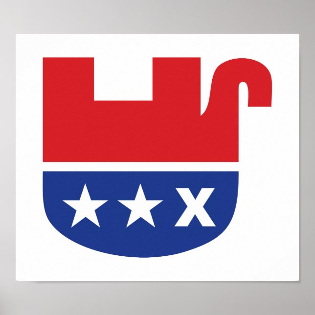 Anti Trump GOP Republikanischer toter Elefant Poster (Vorne)