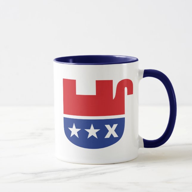 Anti Trump GOP Republikanischer toter Elefant Tasse (Rechts)