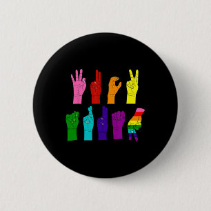 Anti-Trump-Handzeichen Lgbt-Gebärdensprache Lgbtq- Button