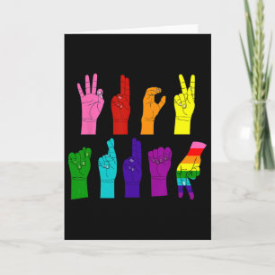 Anti-Trump-Handzeichen Lgbt-Gebärdensprache Lgbtq- Karte