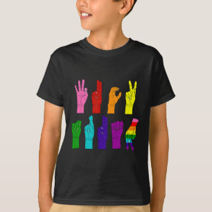Anti-Trump-Handzeichen Lgbt-Gebärdensprache Lgbtq- T-Shirt