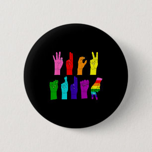 Anti-Trump-Handzeichen LGBT-Gebärdensprache LGBTQL Button