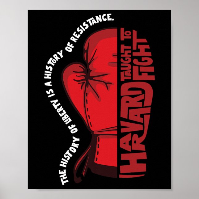 Anti-Trump-Harvard-politischer Protest Poster (Vorne)