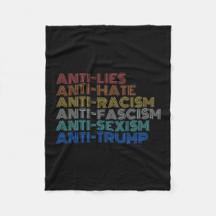 Anti Trump Hass Lügen Rassismus Faschismus Ismus W Fleecedecke