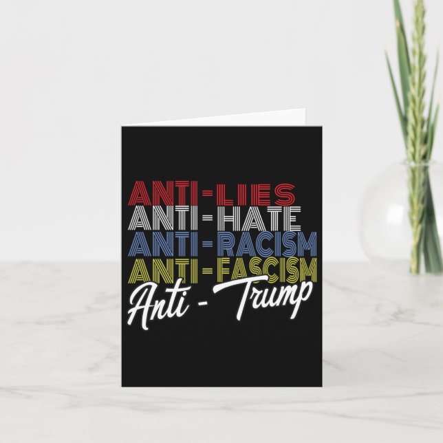 Anti-Trump-Hass-Lügen und Faschismus-Widerstand Ab Karte (Vorderseite)