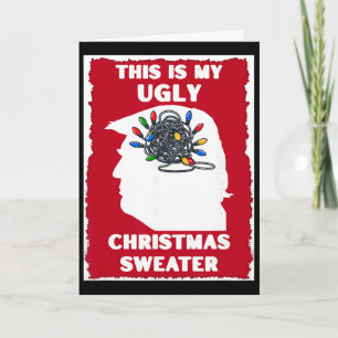 Anti-Trump hässlicher Weihnachtspullover lustig sa Karte