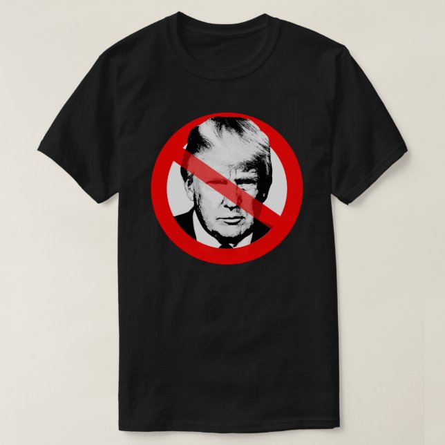 Anti Trump hat das Gesicht verdrängt T-Shirt (Design vorne)