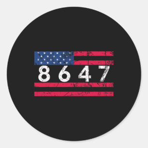 Anti Trump Impeach 47 8647 86 47 47 47 Präsident U Runder Aufkleber