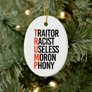 Anti-Trump Keramik Ornament